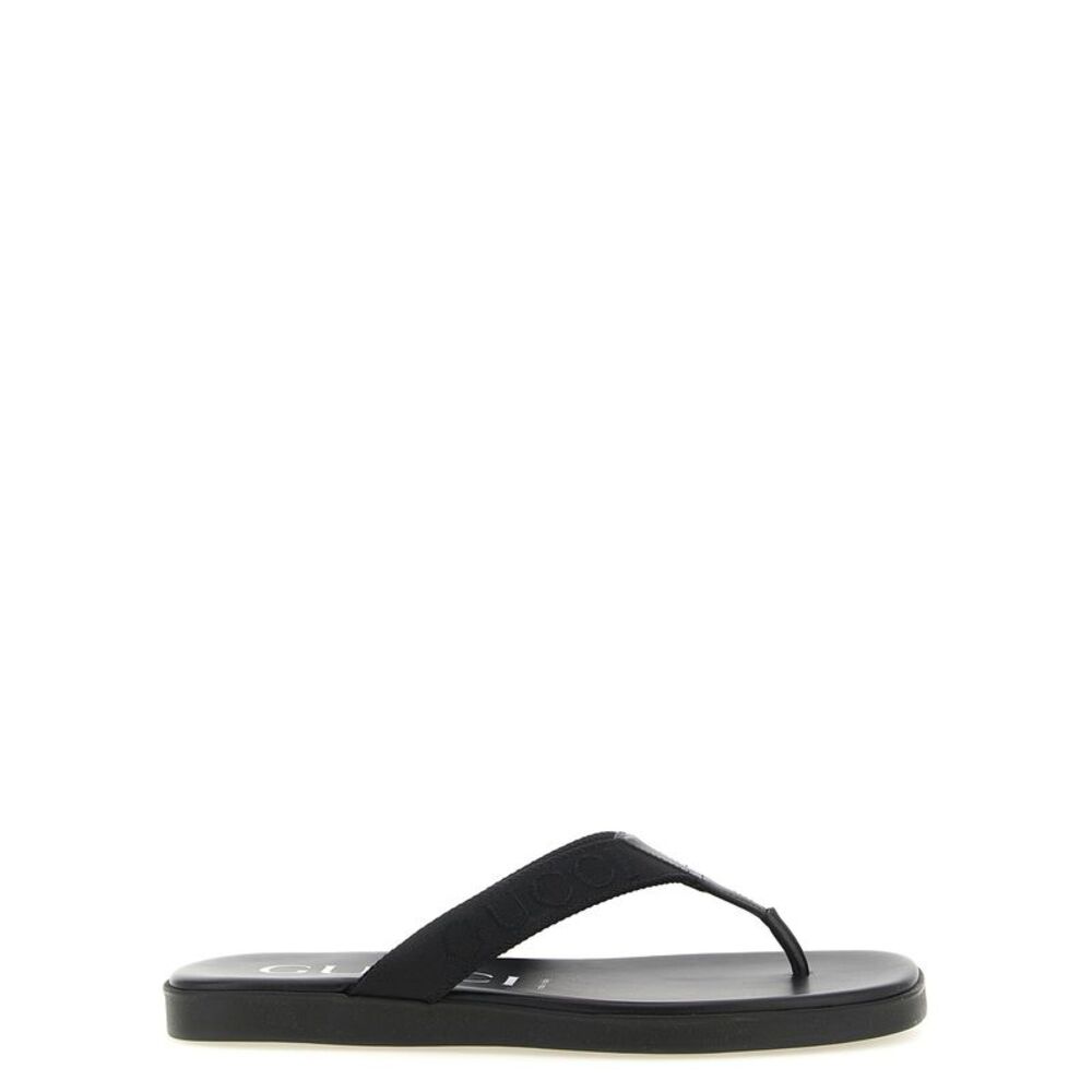 Gucci Men Jacquard Thong Sandals